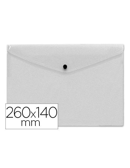 Carpeta Liderpapel Dossier Broche Polipropileno Tamaño Sobre Americano 260X140Mm Transparente