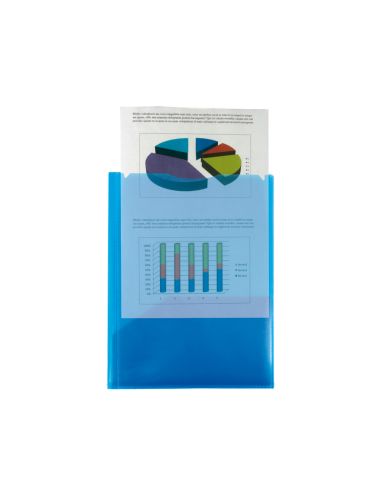 Carpeta Liderpapel Dossier Dos Bolsas Canguro 45682 Polipropileno Din A4 Azul