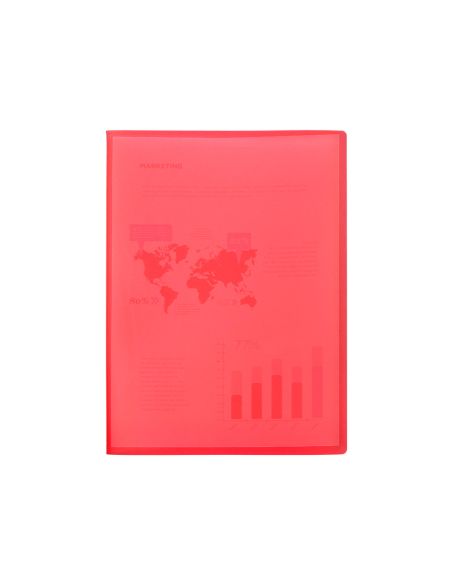 Carpeta Liderpapel Escaparate 47070 60 Fundas Polipropileno Din A4 Rojo Translucido
