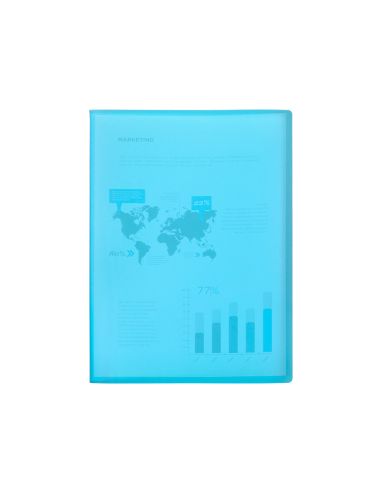 Carpeta Liderpapel Escaparate 47072 60 Fundas Polipropileno Din A4 Azul Translucido