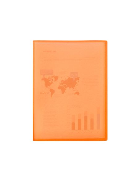 Carpeta Liderpapel Escaparate 47481 10 Fundas Polipropileno Traslucida Din A4 Naranja Frosty