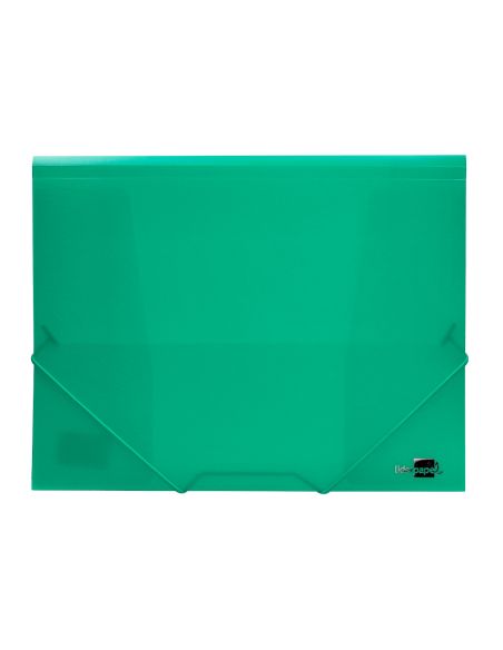 Carpeta Liderpapel Gomas Solapas 34963 Polipropileno Din A4 Verde Translucido
