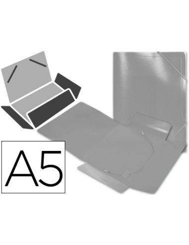 Carpeta Liderpapel Gomas Tres Solapas Polipropileno Din A5 Color Incoloro