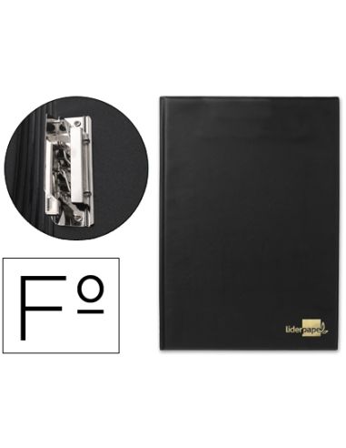 Carpeta Liderpapel Miniclip Lateral Folio Plastico Negro