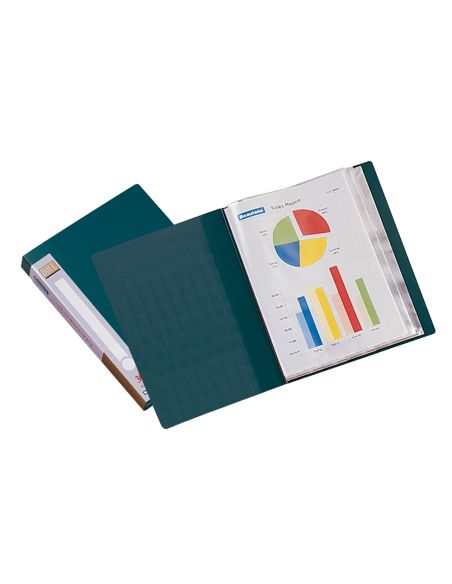 Carpeta Liderpapel Personaliza 31723 40 Fundas Polipropileno Din A4 Verde Lomo Personalizable