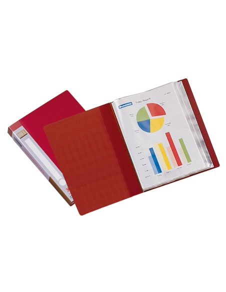 Carpeta Liderpapel Personaliza 31740 60 Fundas Polipropileno Din A4 Roja Lomo Personalizable
