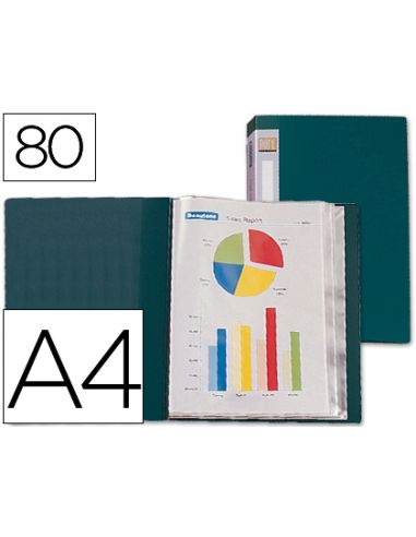 Carpeta Liderpapel Personaliza 31763 80 Fundas Polipropileno Din A4 Verde Lomo Personalizable