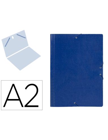 Carpeta Planos Liderpapel A2 Carton Gofrado N 12 Azul