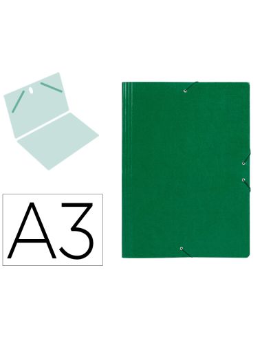 Carpeta Planos Liderpapel A3 Carton Gofrado N 12 Verde