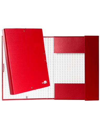 Carpeta Proyectos Liderpapel Folio Lomo 30Mm Carton Forrado Roja