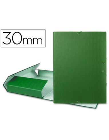 Carpeta Proyectos Liderpapel Folio Lomo 30Mm Carton Forrado Verde