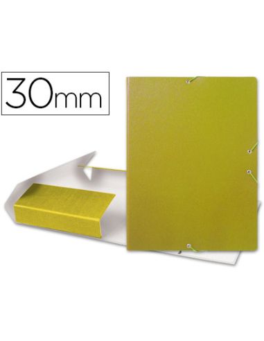Carpeta Proyectos Liderpapel Folio Lomo 30Mm Carton Gofrado Amarilla