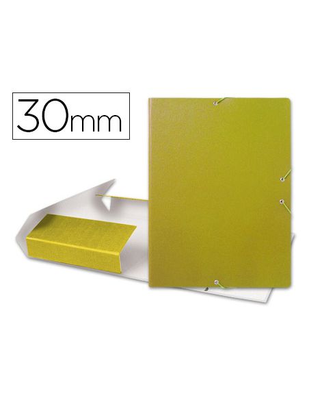 Carpeta Proyectos Liderpapel Folio Lomo 30Mm Carton Gofrado Amarilla