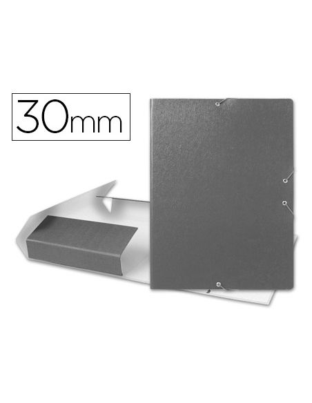 Carpeta Proyectos Liderpapel Folio Lomo 30Mm Carton Gofrado Gris