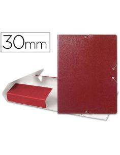 Carpeta Proyectos Liderpapel Folio Lomo 30Mm Carton Gofrado Roja