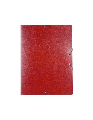 Carpeta Proyectos Liderpapel Folio Lomo 30Mm Carton Gofrado Roja