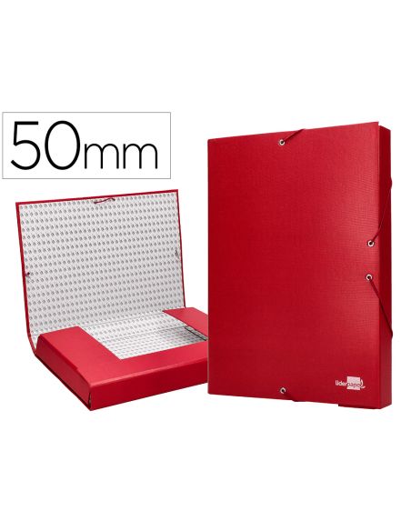 Carpeta Proyectos Liderpapel Folio Lomo 50Mm Carton Forradoroja