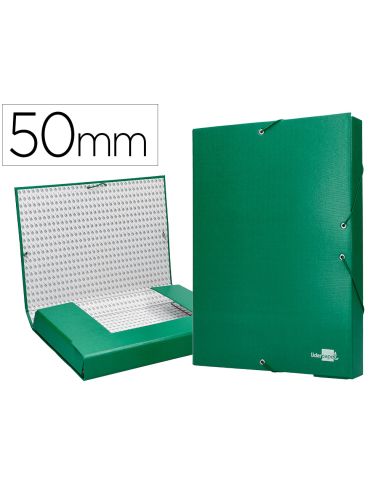 Carpeta Proyectos Liderpapel Folio Lomo 50Mm Carton Forradoverde