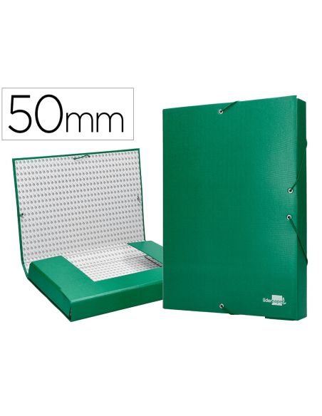 Carpeta Proyectos Liderpapel Folio Lomo 50Mm Carton Forradoverde
