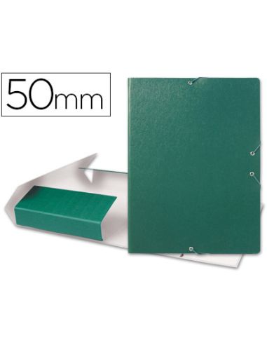 Carpeta Proyectos Liderpapel Folio Lomo 50Mm Carton Gofrado Verde