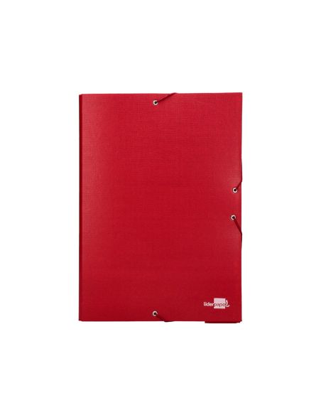 Carpeta Proyectos Liderpapel Folio Lomo 70Mm Carton Forrado Roja