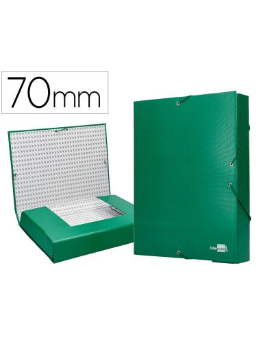 Carpeta Proyectos Liderpapel Folio Lomo 70Mm Carton Forrado Verde