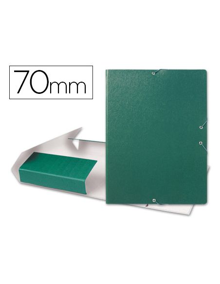 Carpeta Proyectos Liderpapel Folio Lomo 70Mm Carton Gofrado Verde