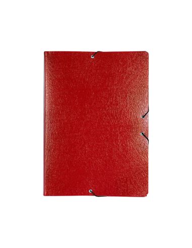 Carpeta Proyectos Liderpapel Folio Lomo 90Mm Carton Gofrado Roja