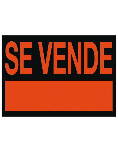 Cartel Plastico Archivo 2000 "Se Vende" Rojo Fluorescente 700X500 Mm
