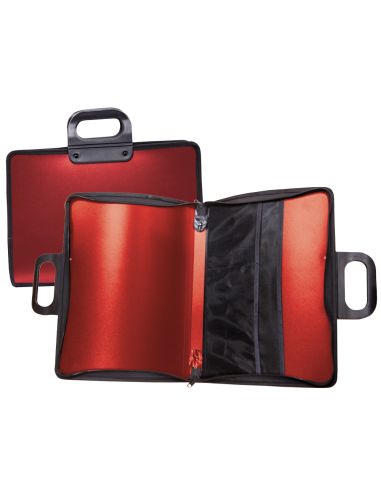 Cartera Portadocumentos Liderpapel Roja Con Asa Y Cremallera 400X45X300 Mm