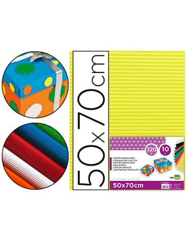 Carton Ondulado Liderpapel 50 X 70Cm 320G/M2 Amarillo