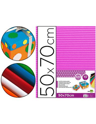 Carton Ondulado Liderpapel 50 X 70Cm 320G/M2 Fucsia