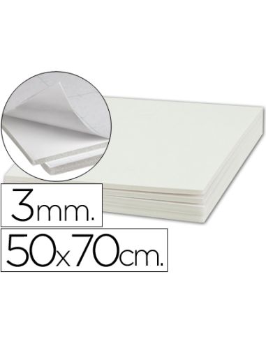 Carton Pluma Liderpapel Blanco Adhesivo 1 Cara 50X70 Cm Espesor 3 Mm