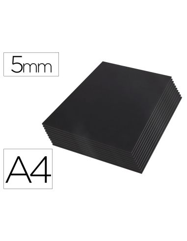 Carton Pluma Liderpapel Negro Doble Cara Din A4 Espesor 5 Mm