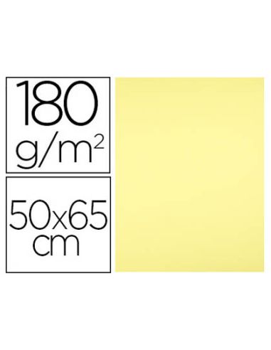 Cartulina Liderpapel 50X65 Cm 180 Gr Amarillo Medio Paquete De 25 Hojas