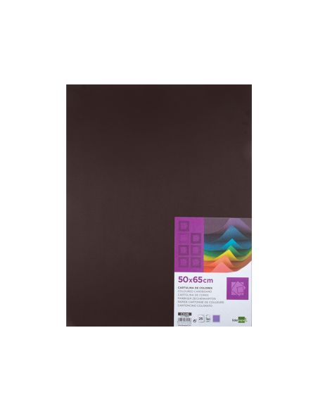 Cartulina Liderpapel 50X65 Cm 180 Gr Marron Paquete De 25 Hojas
