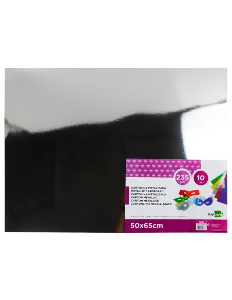 Cartulina Liderpapel 50X65 Cm 235G/M2 Metalizada Plata