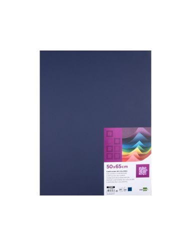Cartulina Liderpapel 50X65 Cm 240G/M2 Azul Zafiro Paquete De 25 Hojas