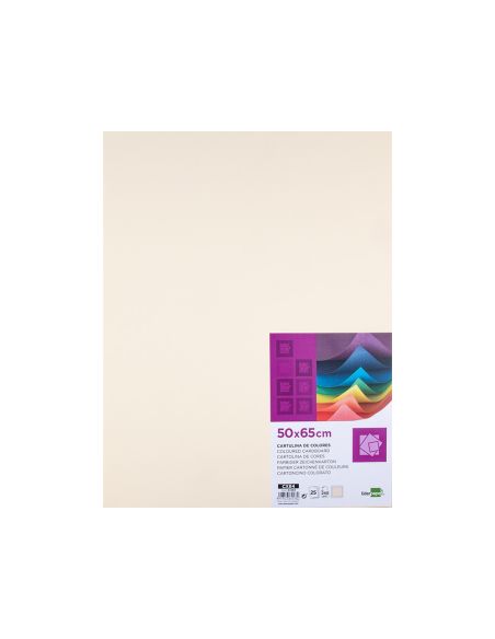 Cartulina Liderpapel 50X65 Cm 240G/M2 Crema Paquete De 25 Hojas