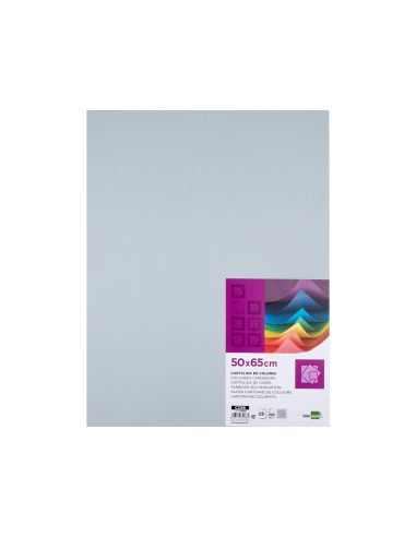 Cartulina Liderpapel 50X65 Cm 240G/M2 Gris Paquete De 25 Hojas