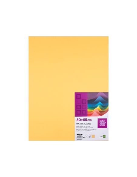 Cartulina Liderpapel 50X65 Cm 240G/M2 Oro Paquete De 25 Hojas