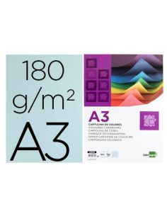 Cartulina Liderpapel A3 180G/M2 Celeste Paquete De 100 Hojas