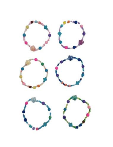 Pulsera Peque Cruz+Flor Surt. - En Vacio