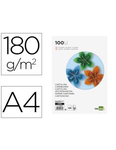 Cartulina Liderpapel A4 180G/M2 Salmon Paquete De 100 Hojas