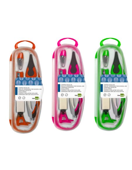 Compas Liderpapel Adaptador Universal Minas Afilaminas Y Goma Colores Surtidos