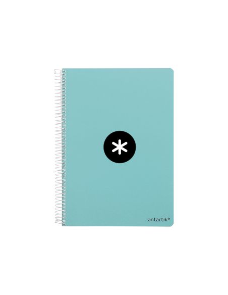 Cuaderno Espiral Antartik A4 Micro Tapa Dura 80H 100 Gr Cuadro 5Mm Sin Bandas 4 Taladros Color Menta