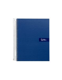 Cuaderno Espiral Liderpapel A4 Crafty Tapa Forrada 80H 90Gr Cuadro 4Mm Con Margen Color Azul Marino 2