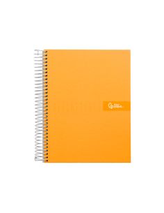 Cuaderno Espiral Liderpapel A4 Crafty Tapa Forrada 80H 90Gr Cuadro 4Mm Con Margen Color Naranja 2