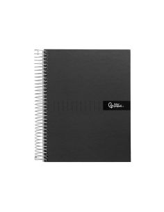 Cuaderno Espiral Liderpapel A4 Crafty Tapa Forrada 80H 90Gr Cuadro 4Mm Con Margen Color Negro 2