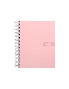 Cuaderno Espiral Liderpapel A4 Crafty Tapa Forrada 80H 90Gr Cuadro 4 Mm Con Margen Color Rosa 2
